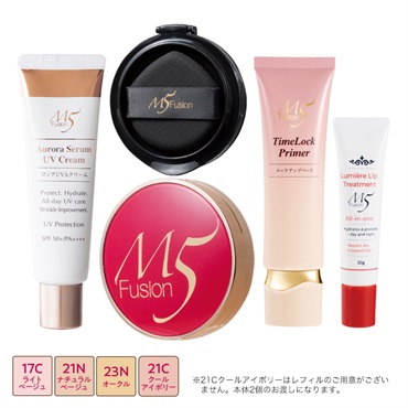 【オンライン限定】パーフェクト美肌セット(オーロラセラムUV＋クッションファンデ本体＋レフィル＋プライマー＋リップトリートメント)
