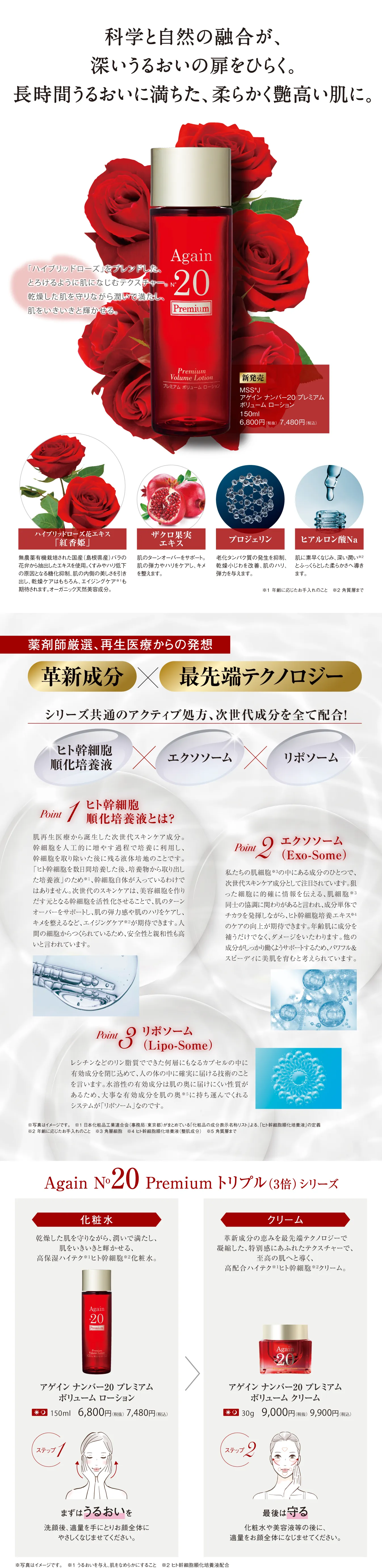 アゲインナンバー20 プレミアム ボリューム ローション