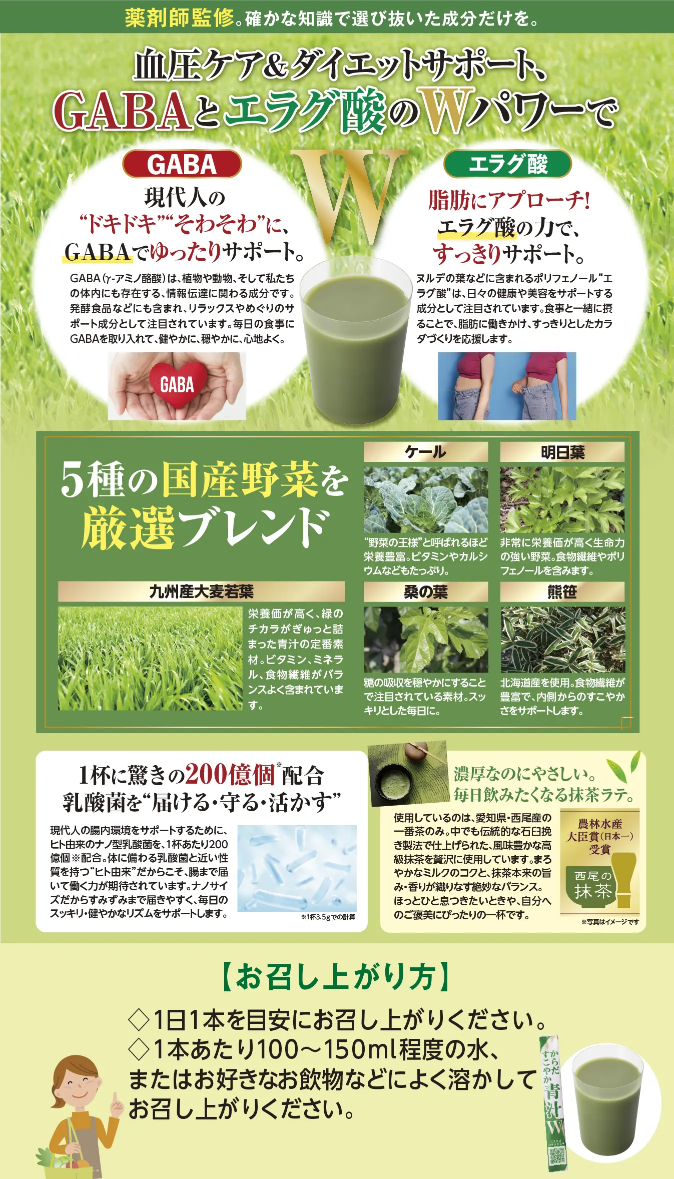 健康補助食品 からだすこやか青汁W