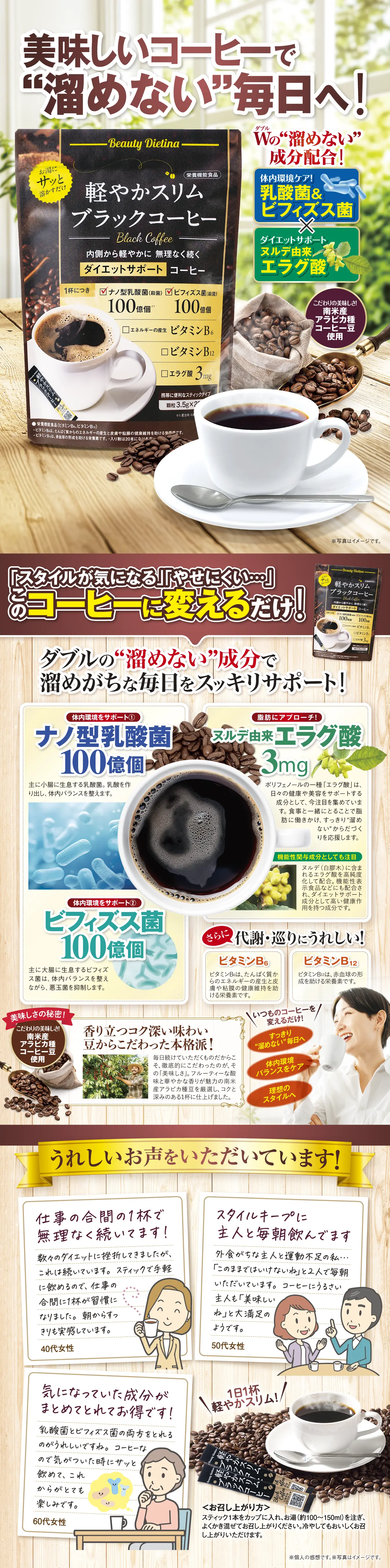 軽やかスリムブラックコーヒー