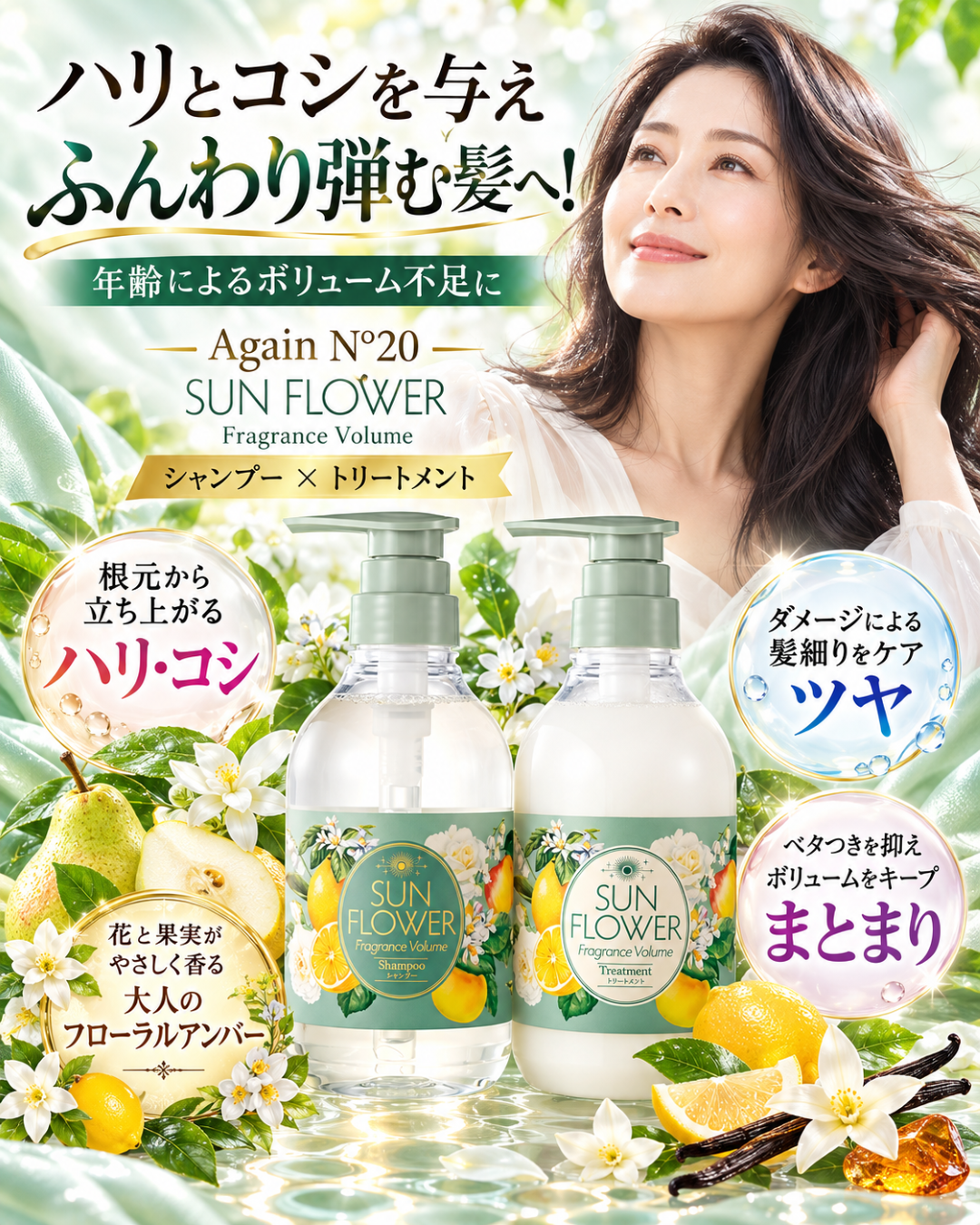 AgainNo20 サンフラワー フレグランスボリューム シャンプー