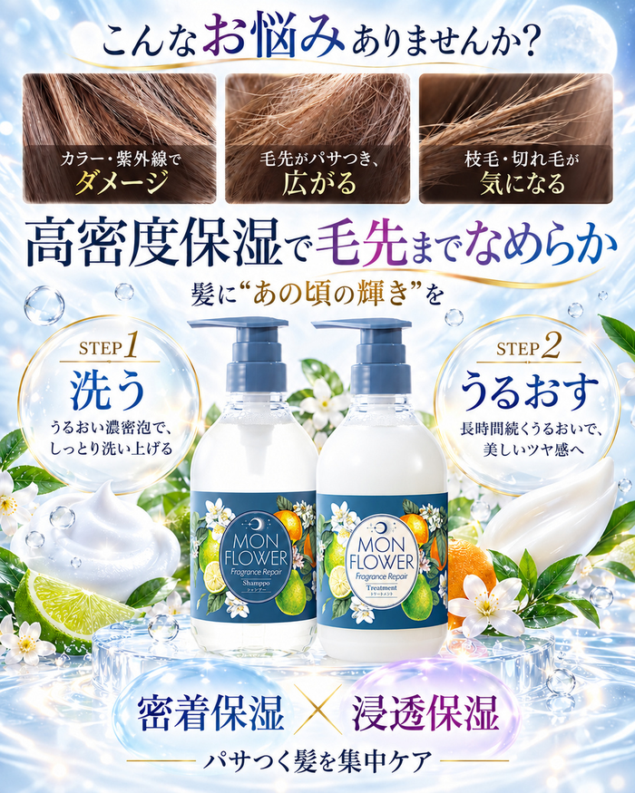 AgainNo20 ムーンフラワー フレグランス リペア シャンプー